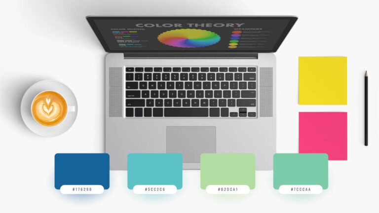 aleta crom&aacute;tica de colores vibrantes mostrando ejemplos de logotipos